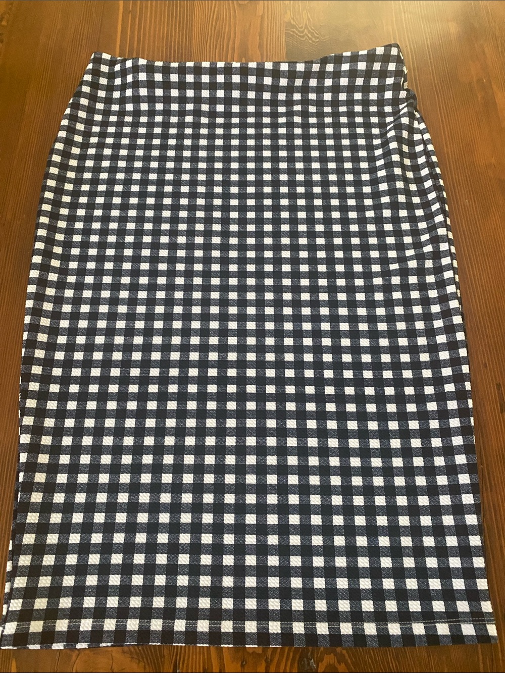 Jules & Leopold Black and White Gingham Pencil Skirt